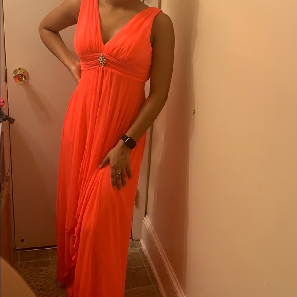 really cute neon pink prom dress